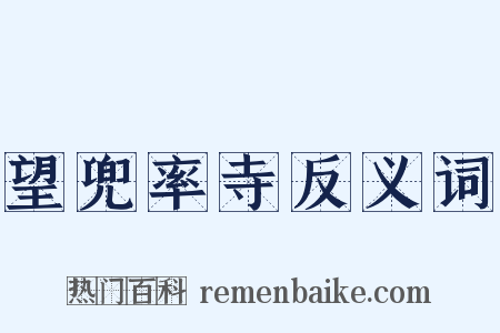 望兜率寺反义词是什么意思的图片